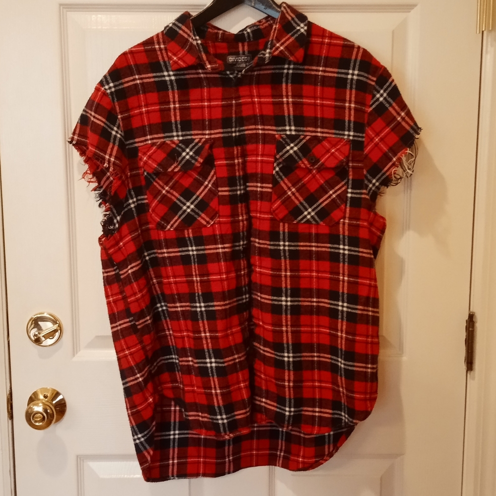 H&m cut off flannel